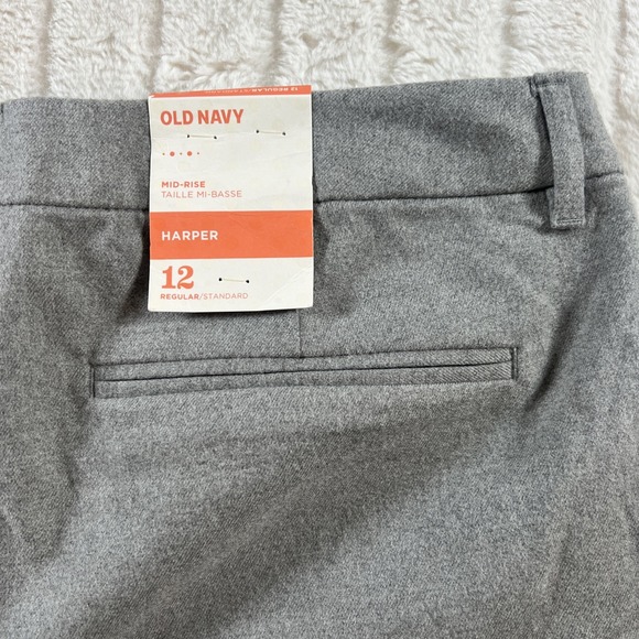 Old Navy Womens Pants Gray Size 12 Harper Mid Rise Stretch Polyester Blend NWT - Picture 9 of 9